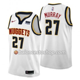 Camiseta Hombre NBA Denver Nuggets Jamal Murray 27 2018-2019 Nike Blanco Swingman